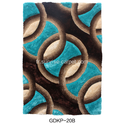 Tapis 100% polyester 3D + 4D shaggy